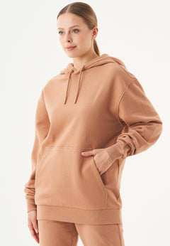 Halki Unisex Soft Touch Organic Cotton Hoodie Light Brown