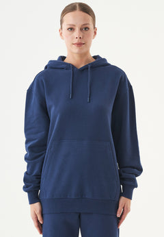 Halki Unisex Soft Touch Organic Cotton Hoodie Navy