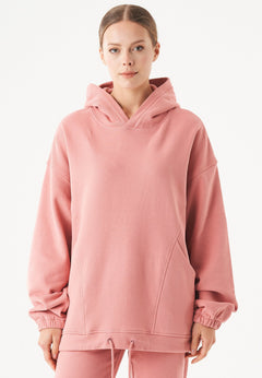 Hande Soft Touch Oversize Organic Cotton Hoodie Blush