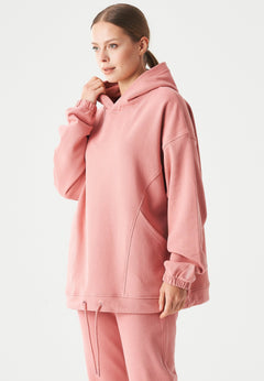 Hande Soft Touch Oversize Organic Cotton Hoodie Blush