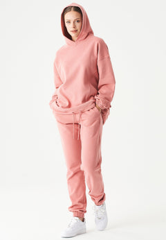 Hande Soft Touch Oversize Organic Cotton Hoodie Blush