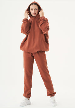 Hande Soft Touch Oversize Organic Cotton Hoodie Cinnamon