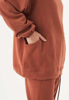 Hande Soft Touch Oversize Organic Cotton Hoodie Cinnamon