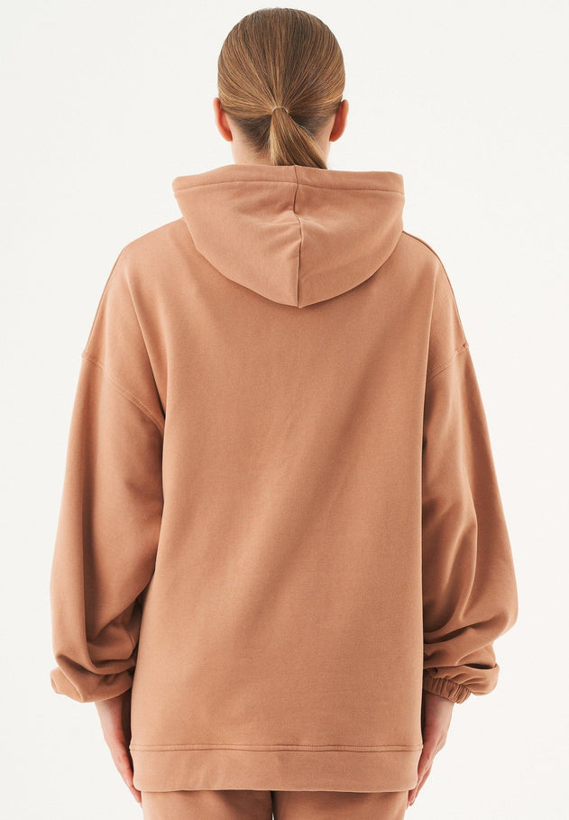 Hande Soft Touch Oversize Organic Cotton Hoodie Light Brown