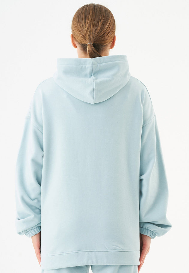 Hande Soft Touch Oversize Organic Cotton Hoodie Mint Blue