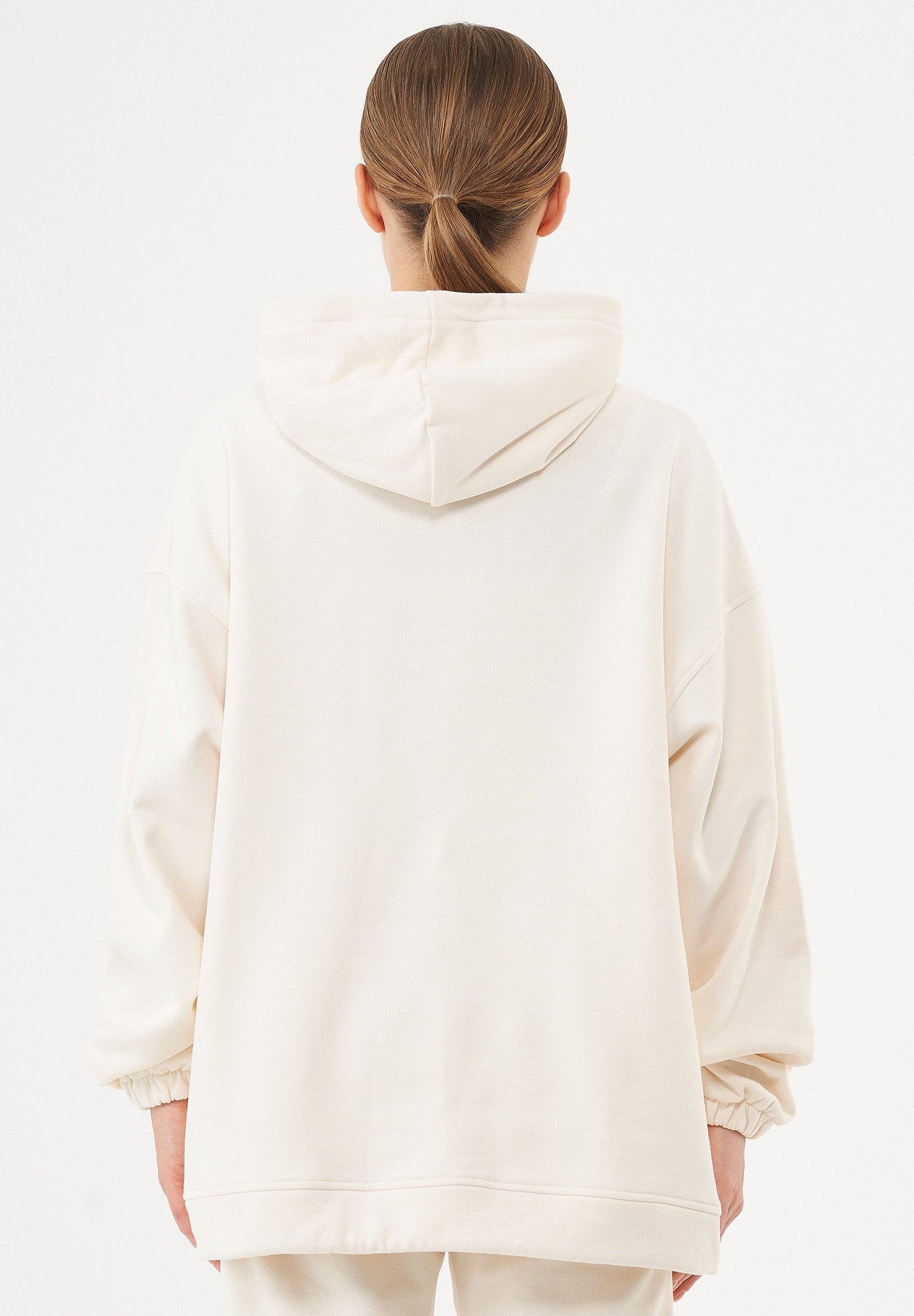 Hande Soft Touch Oversize Organic Cotton Hoodie Off White