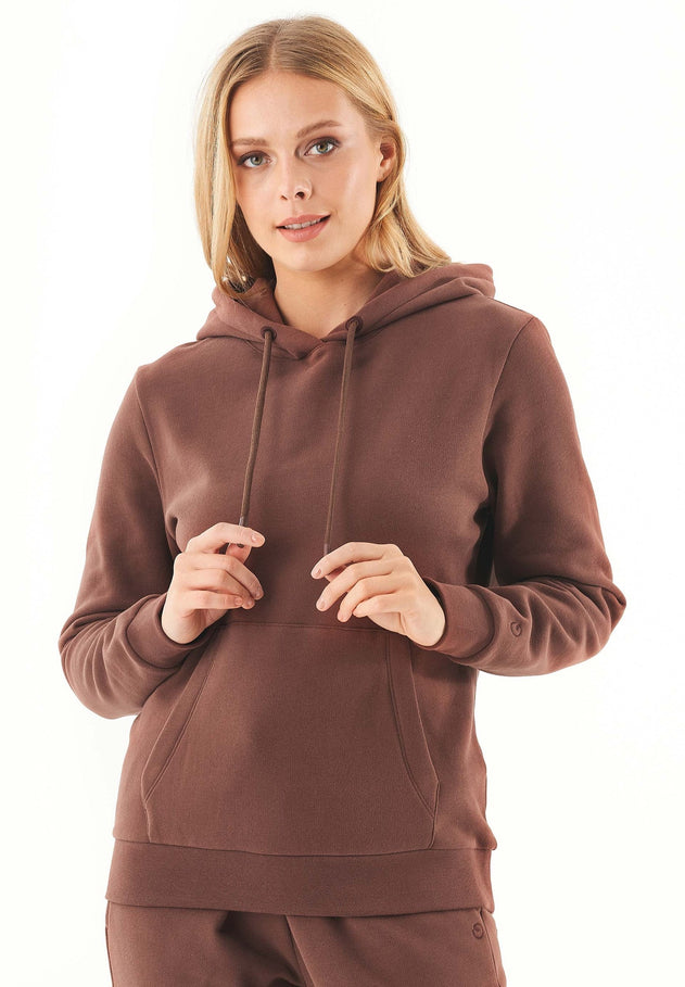 Haree Soft Touch Organic Cotton Hoodie Coffee Brown