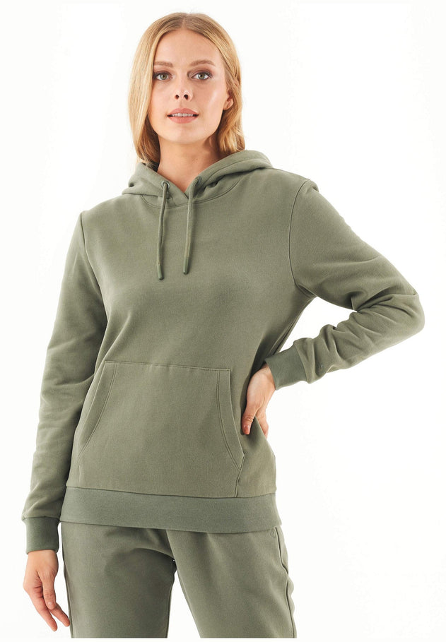 Haree Soft Touch Organic Cotton Hoodie Olive