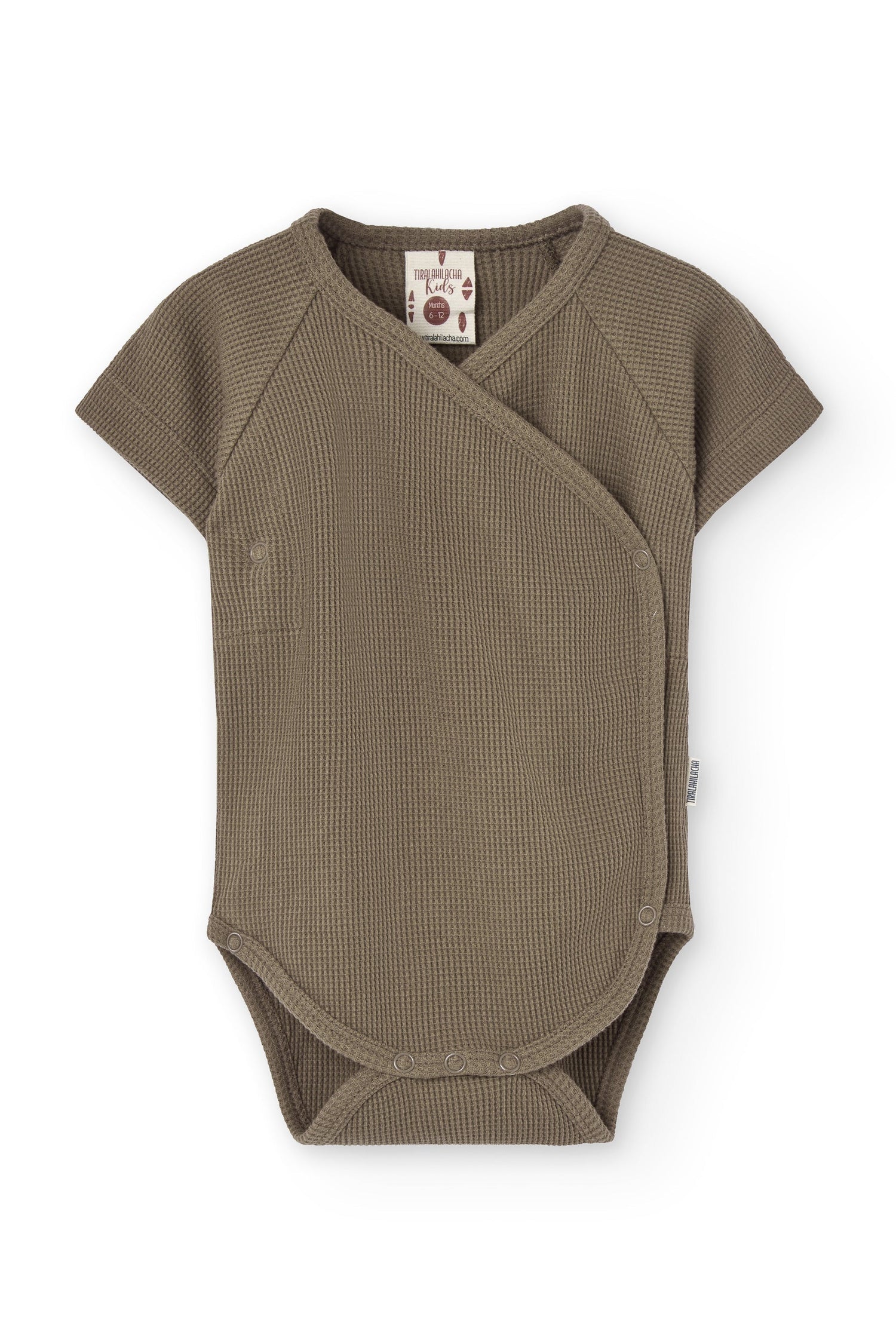 Baby's Haruka Waffle Kimono Bodysuit Brown