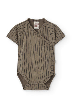 Baby's Haruka Kimono Bodysuit Brown Bark