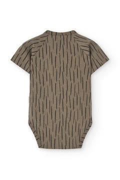 Baby's Haruka Kimono Bodysuit Brown Bark