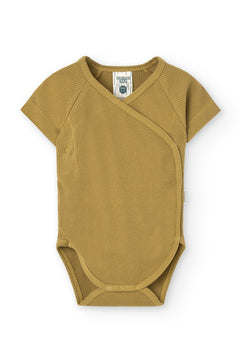 Baby's Haruka Waffle Kimono Bodysuit Mustard