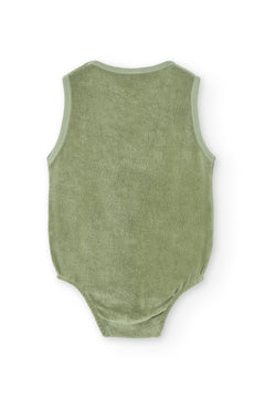 Baby's Haoa Terry Romper Green