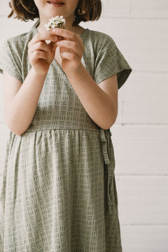 Kids' Hannia Wrap Dress Wicker Green