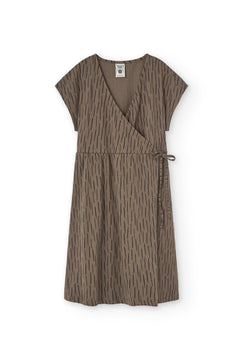 Kids' Hannia Wrap Dress Bark Brown