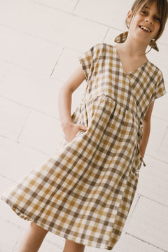 Kids' Hannia Wrap Dress Vichy