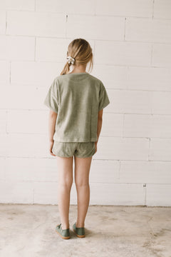 Kid's Harper Oversized Terry T-Shirt Green