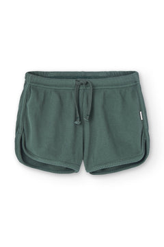 Kid's Huali Waffle Organic Cotton Shorts Blue