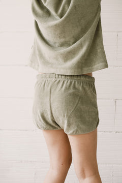 Kid's Huali Terry Shorts Green