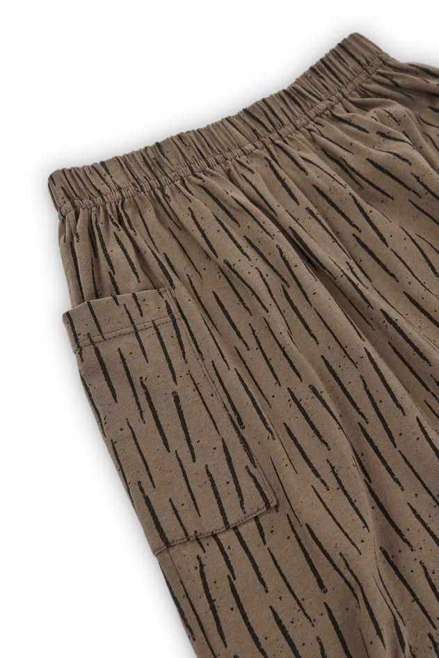 Kid's Hadiya Organic Cotton Midi Skirt Bark Brown