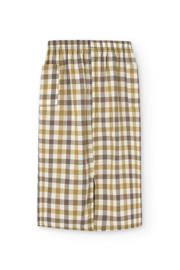 Kids' Hadiya Midi Skirt Yellow Vichy
