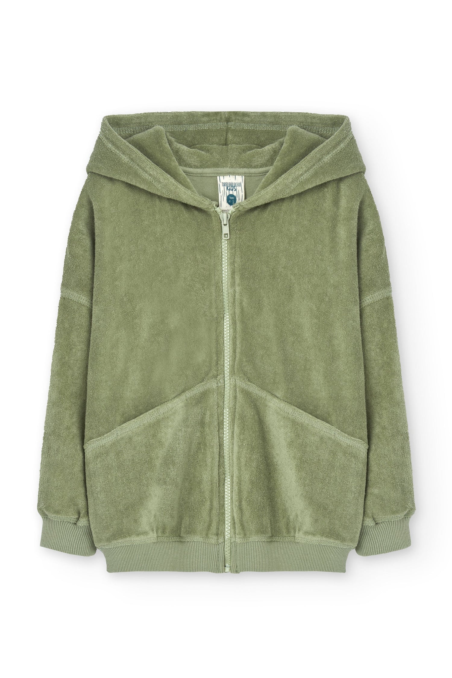 Kid's Helmi Terry Hoodie Green