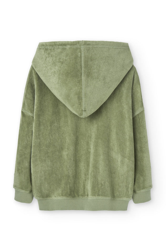 Kid's Helmi Terry Hoodie Green