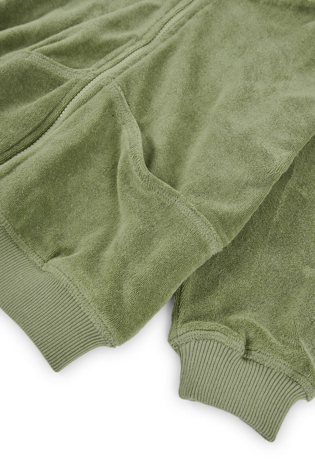 Kid's Helmi Terry Hoodie Green