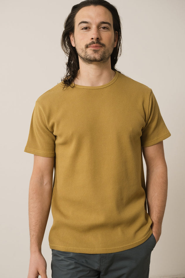 Men's Harmony Waffle T-Shirt Mustard