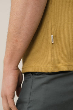 Men's Harmony Waffle T-Shirt Mustard