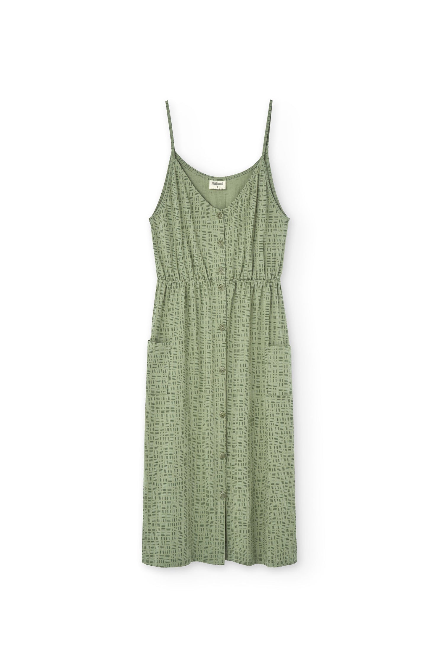 Hiara Midi Dress Green Wicker