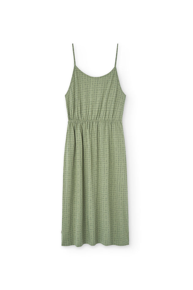 Hiara Midi Dress Green Wicker