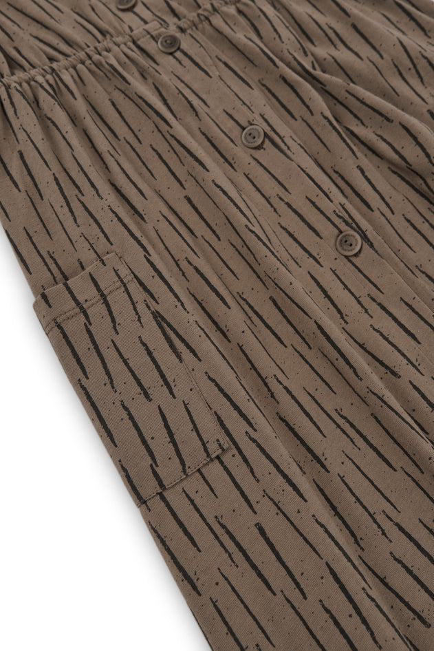 Hiara Midi Dress Brown Bark