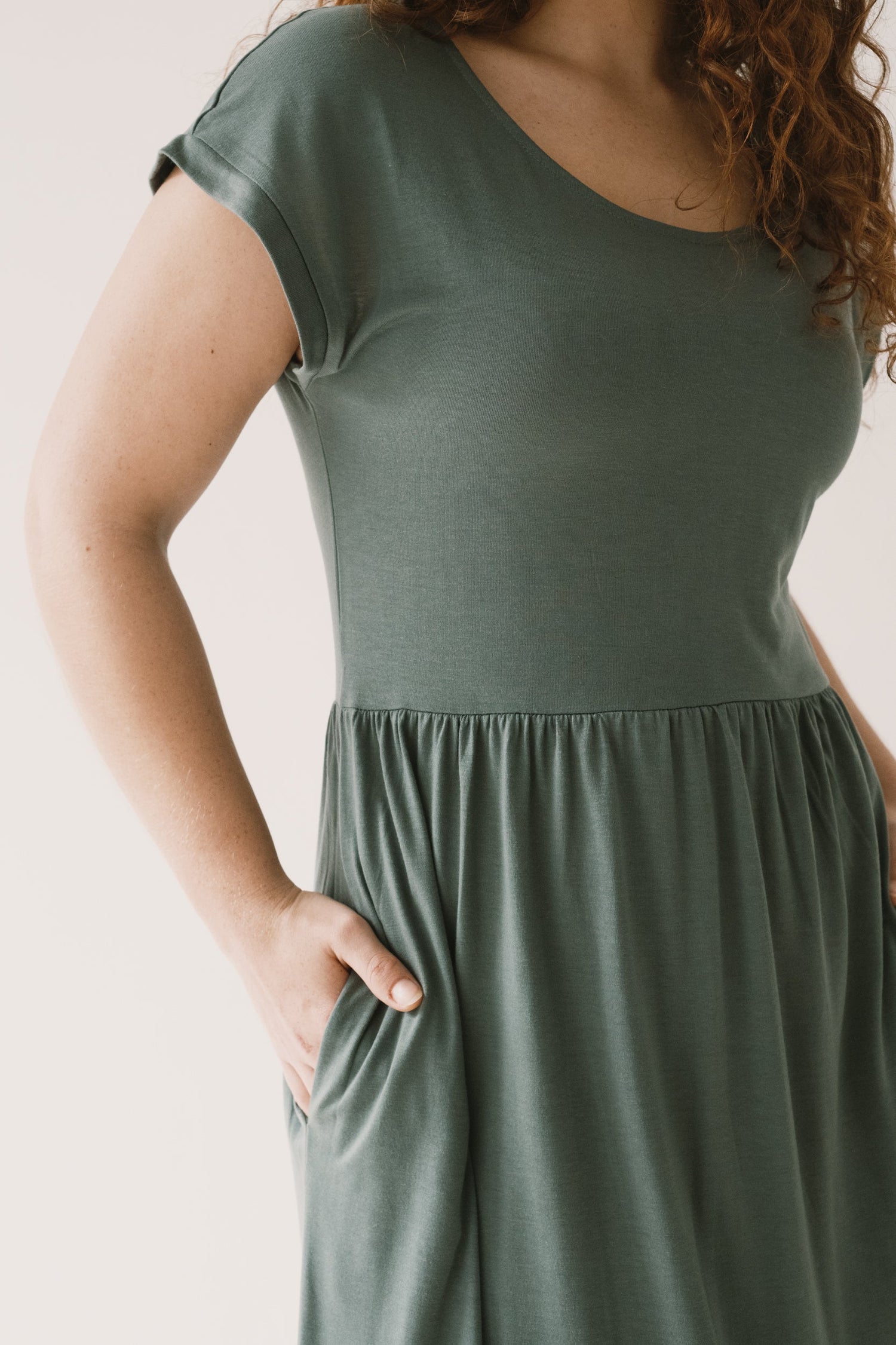 Hanna Tencel Long Dress Blue