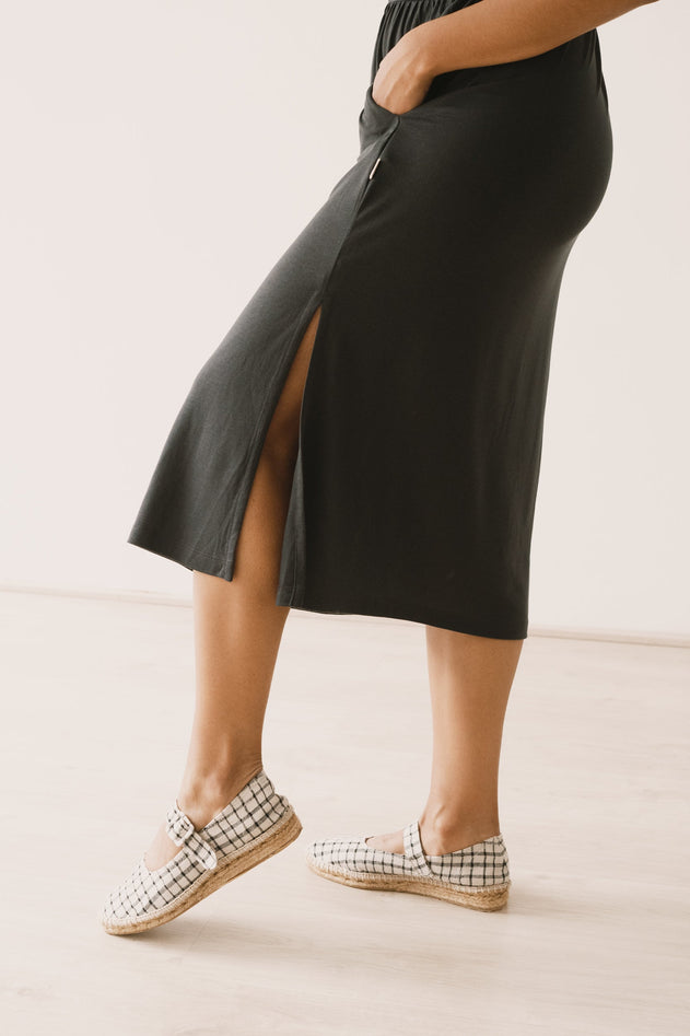 Hanna Tencel Long Dress Black