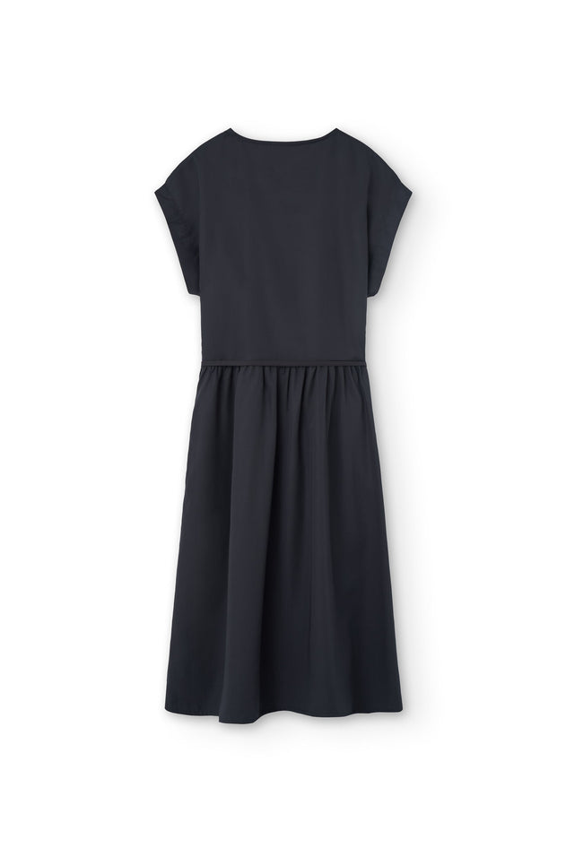 Hira Tencel Wrap Midi Dress Black