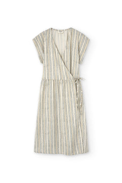 Hira Tencel Wrap Midi Dress Trace Print