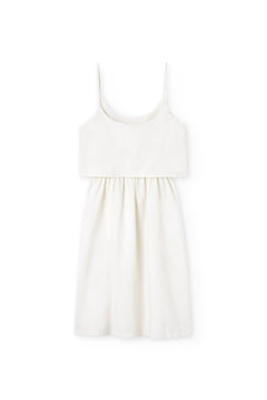 Henar Linen Blend Strap Dress White