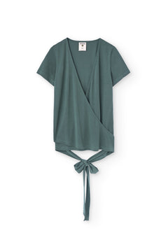 Hagne Tencel Wrap T-Shirt Green