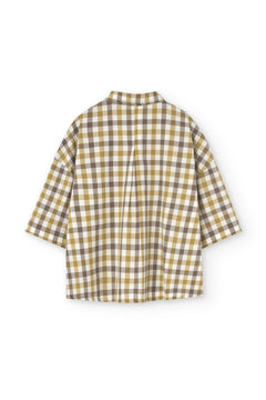 Hallow Oversized Shirt Yellow Vichy