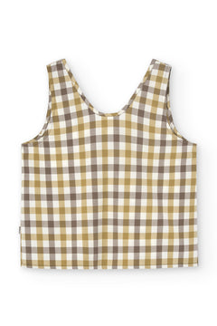 Holly Strap Top Yellow Vichy