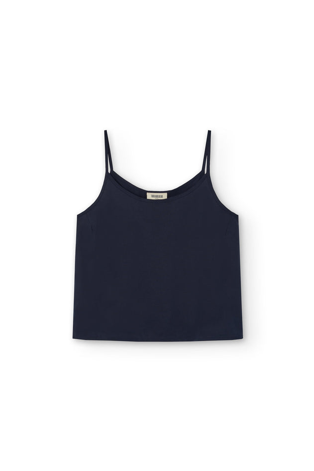Heloise Tencel Tank Top Navy Blue