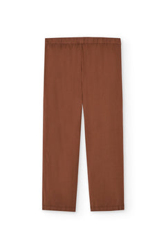 Henna Oversized Linen Blend Pants In Terracotta