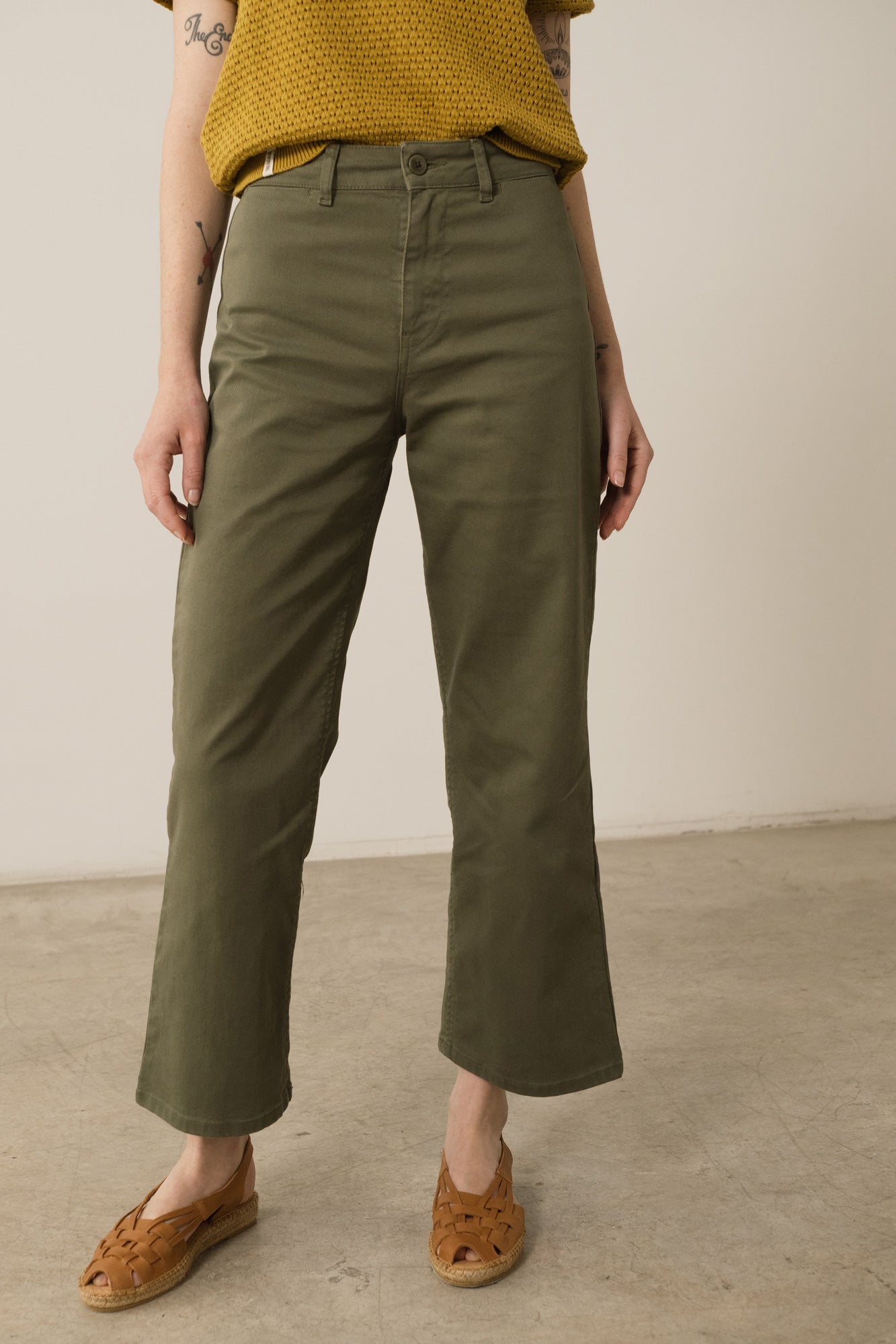 Hani Recycled Cotton Sailor Pants Green