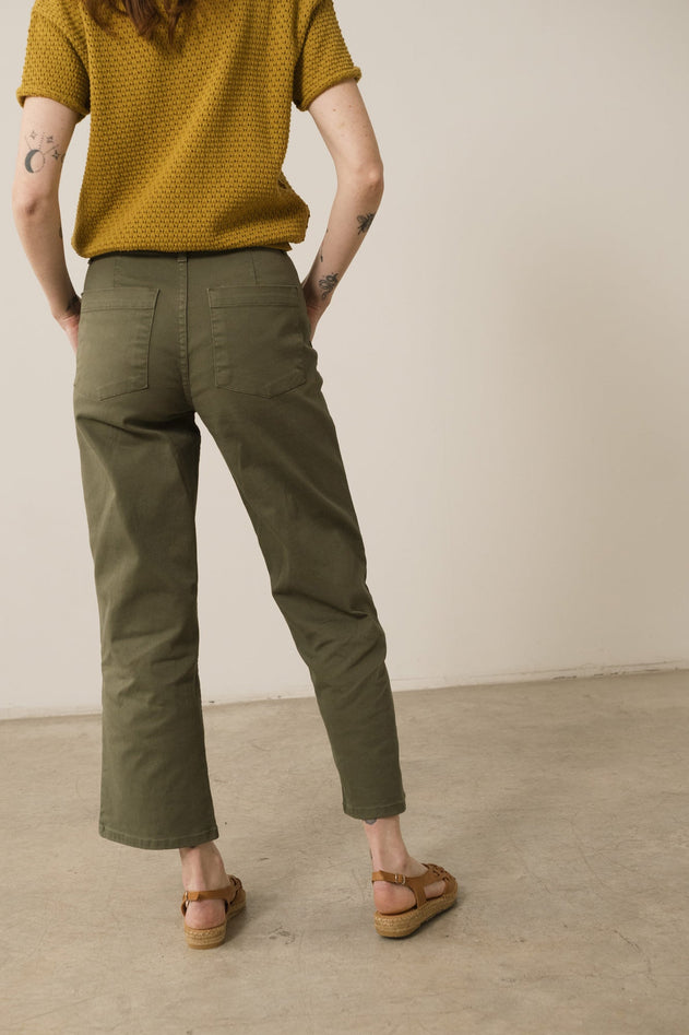 Hani Recycled Cotton Sailor Pants Green