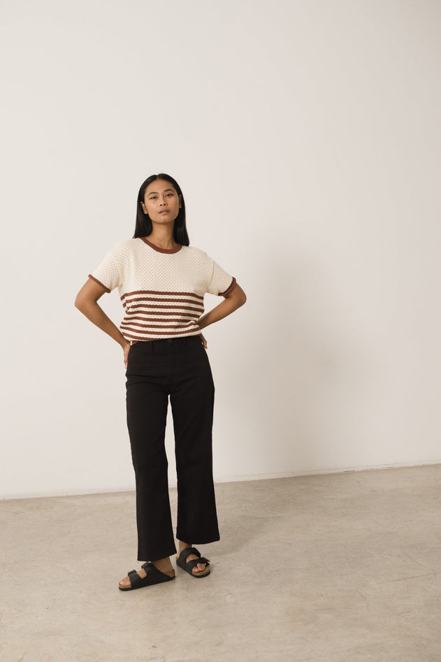 Hani Recycled Cotton Sailor Pants Black