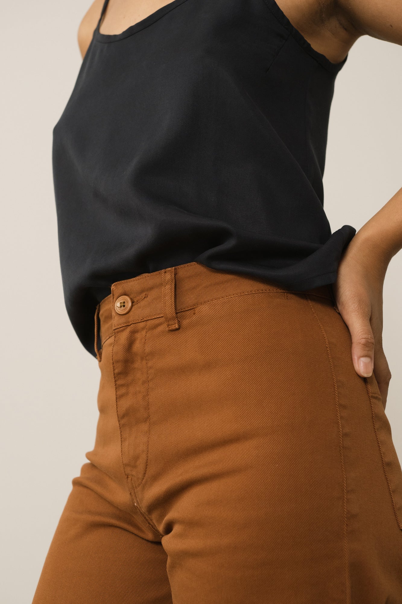 Hani Recycled Cotton Sailor Pants Terracotta