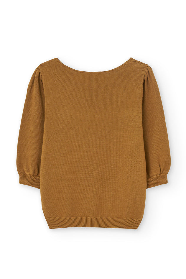 Haya Knitted Tencel Top In Mustard