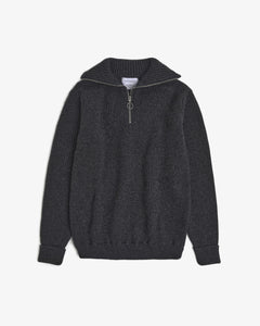 Heavy Knit Troyer Warm Anthracite