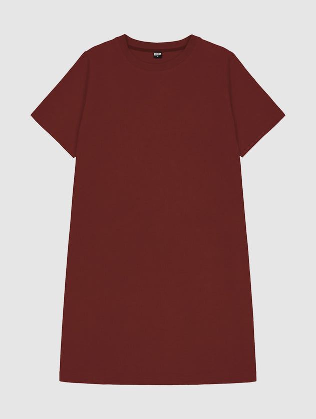 Henna T-Shirt Dress Auburn Red